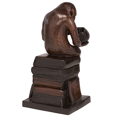 Design Toscano Darwin's Ape Thinker Cast Bronze Statue Brown