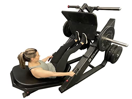SB Fitness Equipment SB-LP2500 Commercial Grade Adjustable Plate Loaded Leg Press and Calf Raise Machine Matte Black