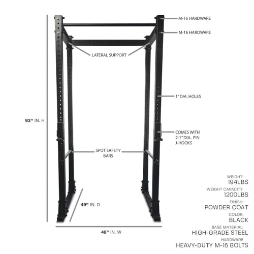 TG TRU GRIT Fitness Flat Foot Dynamic Rack Black
