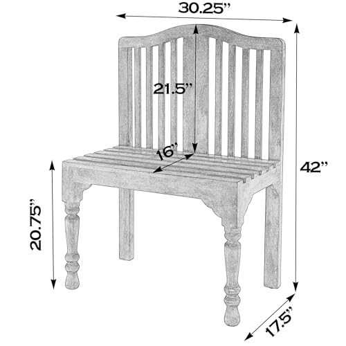 Butler Specialty Company Heritage Roseland Solid Wood Bench Blue