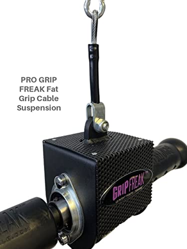 GRIP FREAK Thick Grip Wrist Roller with Dumbbell Hook