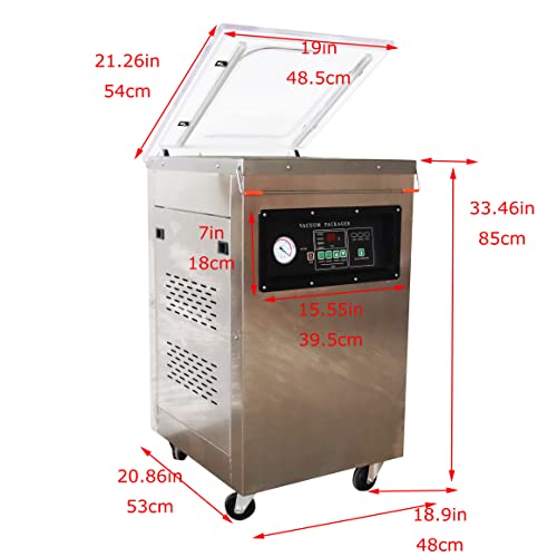 INTSUPERMAI Single Chamber Vacuum Packaging Machine 110V Off-White