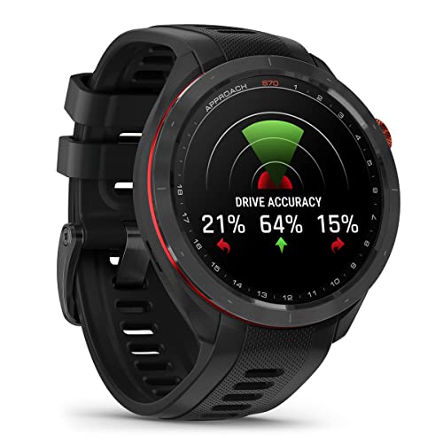 PlayBetter Garmin Approach S70 (Black, 47mm) Golf GPS Watch Bundle | Premium Smartwatch with Virtual Caddie, Playslike Distance, Screen Protectors & Portable Charger