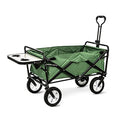 5sssallefaa Outdoor Folding Wagon All Terrain Cart with Dining Table Green 85 * 50cm