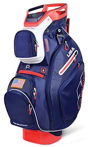 Sun Mountain 2019 C-130 5-Way Cart Bag Navy-White-Red