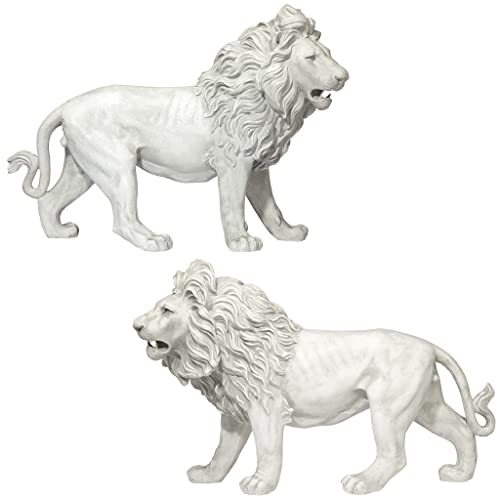 Design Toscano Regal Lion Sentinels of Grisham Manor Statue Antique Stone