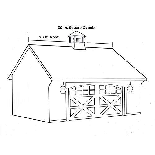 Good Directions Vinyl Manchester Louvered Cupola with Pure Copper Roof, 60" x 80", White