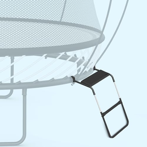 Springfree Jumbo Oval Trampoline 12' x 19' with FlexrStep V2 Ladder Black