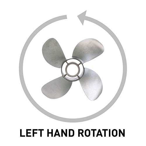 Quicksilver Bravo Three 15.9" Diameter X 21" Pitch 4-Blade Stainless Steel Propeller Left Hand Rotation Matte Finish