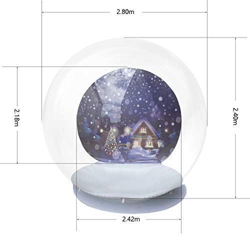 YuaZoHou Inflatable Snow Globe Tent 2.8m Diameter with Blower White