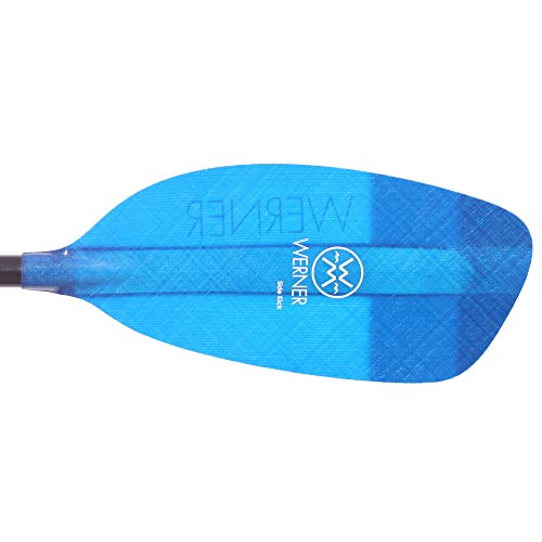 Werner Sidekick Fiberglass Straight Shaft Kayak Paddle Translucent Blue