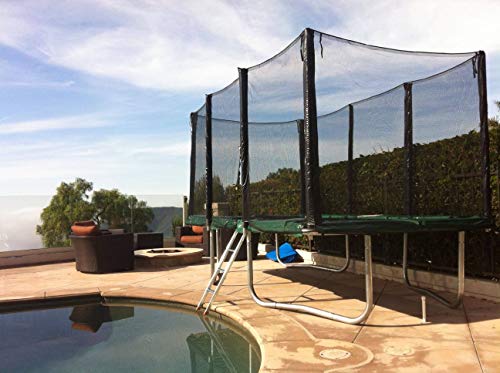 Best Trampoline USA Rectangle Gymnastics Trampoline with Net Enclosure Heavy Duty 750lbs Capacity