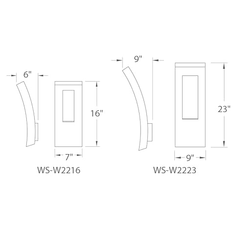 Modern Forms Dawn 23in LED Wall Light 3000K Black