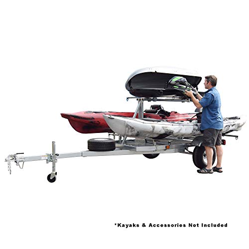 Malone MegaSport Low Bed Kayak Trailer Silver