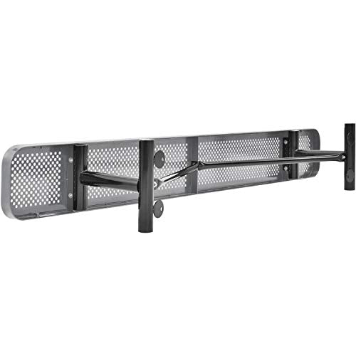Global Industrial 96" L Expanded Metal Mesh Flat Bench Grey