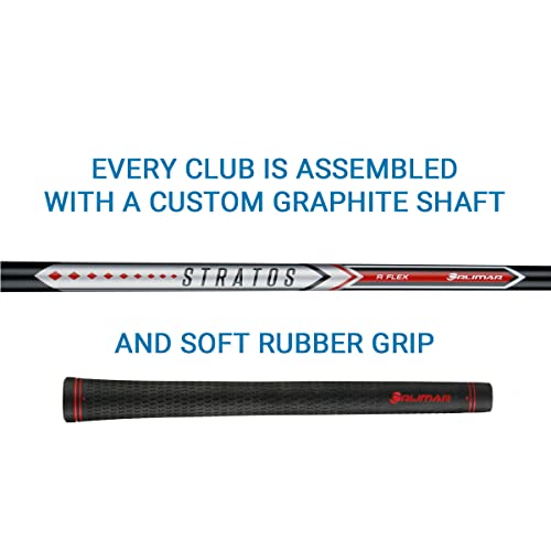 Orlimar Stratos Hybrid-Iron Golf Club Set (4-PW), Men’s Right Handed Graphite Shafted Senior Flex Black