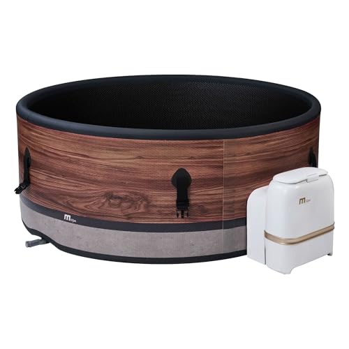 M Spa Duet 6-Person Outdoor Hot Tub with 138 Bubble Jets & Wi-Fi App, Woodgrain