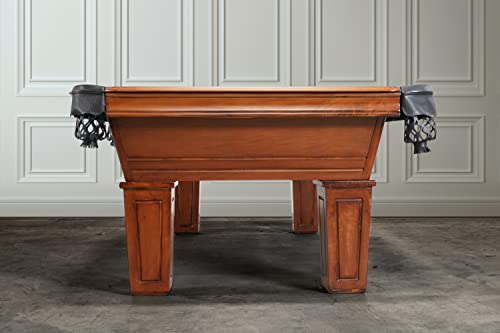 Empire USA - Corona Slate Pool Table w/ Premium Billiards Accessories (8FT) American Walnut