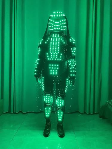 Earthradius Multi-Coloured LED Robot Stilts Walker Costume Black (XL)