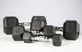 York Barbell Premium PVC Hex Dumbbell Set 5-50 lb Black