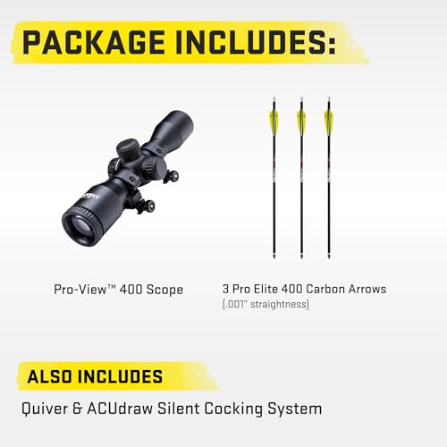 TenPoint Titan 400 Compact Profile Crossbow with T5 Trigger, Bow Hook, ACUdraw Silent, Pro-View 400 Scope Vektra