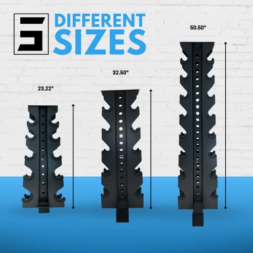 Synergy Custom Fitness 8-Tier Vertical Dumbbell Storage Rack - DBRK8 (Grey)