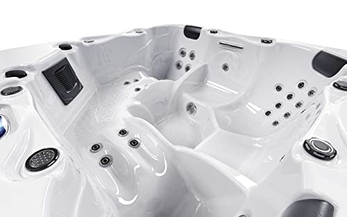 Luxuria Spas Envy 5-Person 56-Jet Double Lounge Hot Tub Homemade White/Grey