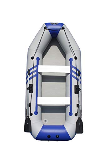 Boatify 9.8ft Inflatable Fishing Boat Dinghy with Motor Bracket Grey and Blue