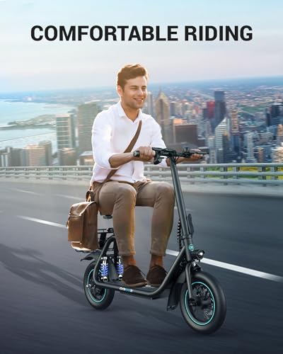 Gyroor C1 PRO 450W Electric Scooter with Dual Shock Absorbers Black Gray