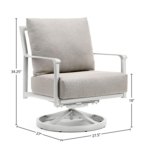 Winston Aspen Cushion Outdoor Swivel Rocker Lounge Chair Beige
