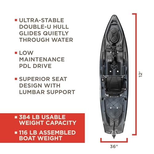 Old Town Sportsman PDL 120 Pedal Fishing Kayak Steel Camo