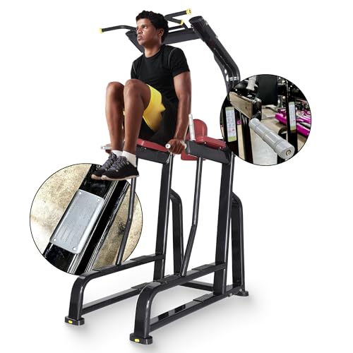 RYAN SHERWOOD Power Tower - Commercial Chin Dip Station with Vertical Knee Raise, 275 lb Capacity