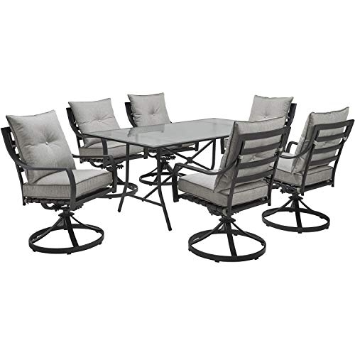 Hanover Lavallette 7-Piece Patio Dining Set Silver