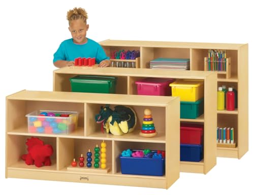 Jonti-Craft Toddler Mobile Storage Unit Shelf Birch Plywood