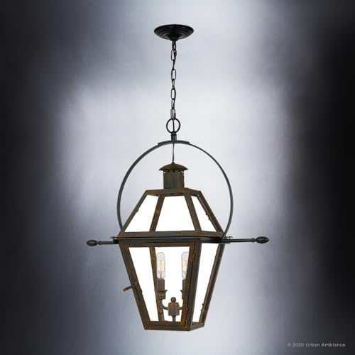 Urban Ambiance Luxury Historic Outdoor Pendant Light Bronze 23.5"H x 21.25"W