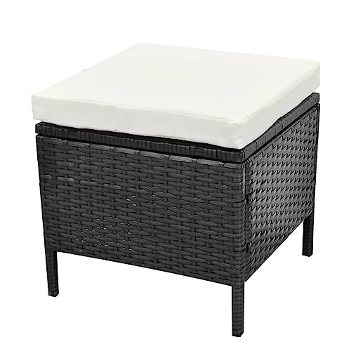 Xinxinxiang 4 Piece Outdoor Patio Furniture Set with Cushions Black