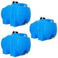 WaterPrepared 3 Pack Portable Water Tank 35 Gallon Blue