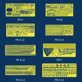 Generic Gallery 1/200 IJN Yamato WW2 Battleship Kit Grey Plastic