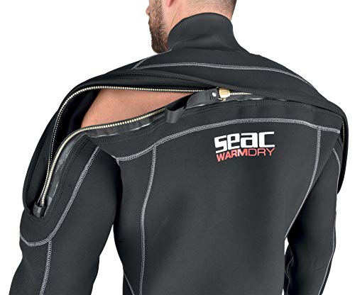 SEAC Men's Warmdry 4mm Neoprene Dry Suit Black
