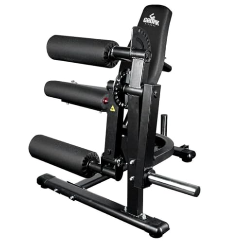 Gronk Fitness Leg Extension & Curl Machine - Adjustable Plate Loaded Bench