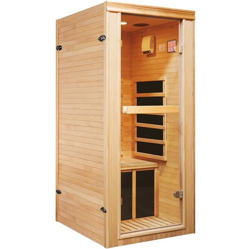 ToTibuy Far Infrared Sauna Canadian Hemlock 1580W Wood Color