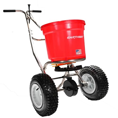 EarthWay Stainless Steel Broadcast Spreader 50 LB Red