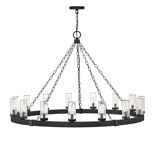 Hinkley Sawyer Extra Large Single Tier Pendant Light Black