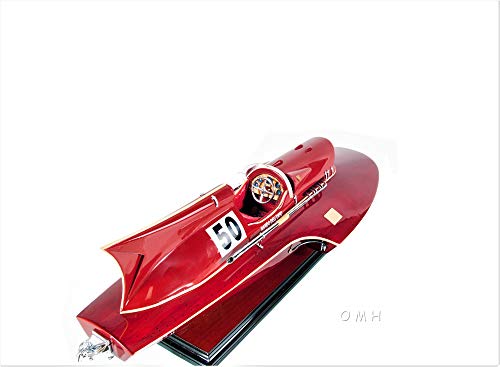 Old Modern Handicrafts Ferrari Hydroplane Wooden Model Medium Red