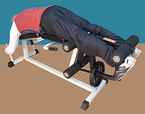 TDS Heavy Duty Leg Curl Extension Machine Gray Frame and Black Pads