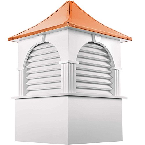 Good Directions Farmington Vinyl Cupola with Copper Roof 48" x 74" White