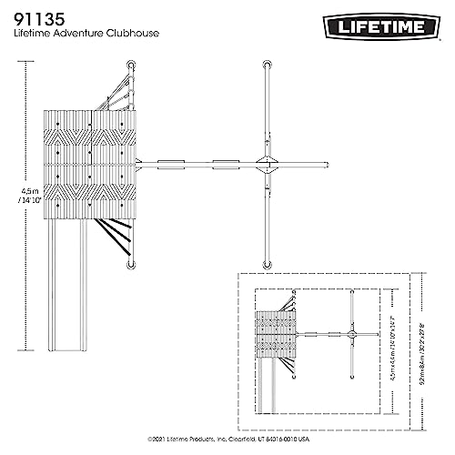 Lifetime Adventure Clubhouse Swing Set Playset Earthtone