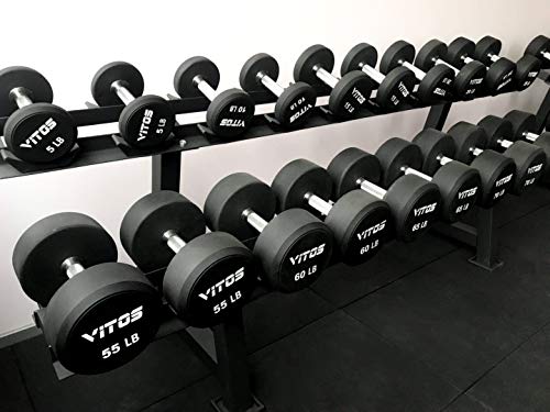Vitos Fitness TPU Urethane Commercial Dumbbells White