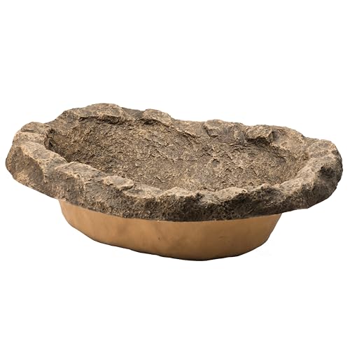Gardenised Faux Rock Fiberglass Decorative Garden Pond Beige 27 Gallon