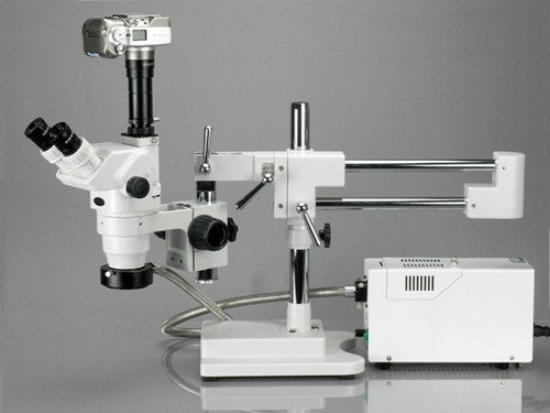 AmScope Digital Trinocular Stereo Zoom Microscope 0.67X-4.5X White